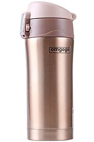 Omgogo Insulated Travel Mug & Coffee Mugs Stainless Steel Lid Lock Prevents Leaks (12 (oz), golden): Kitchen &amp...