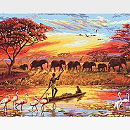 Personalized Paint By Numbers: Capturing Safari Scenes on Canvas