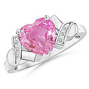 Heart Shape Pink Sapphire Ring