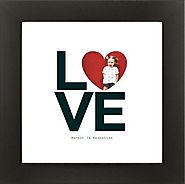 Stacked Love Heart Art Print