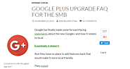 Google Plus Upgrade FAQ for the SMB