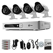 XVIM 4CH 720p HDMI Outdoor Indoor Day Night IR-CUT Motion Detection Push Alerts Home Video Surveillance Security Came...