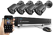 Amcrest 960H Video Security System - Four 800+ TVL Weatherproof Cameras, 65ft IR LED Night Vision, 960H DVR, Long Dis...