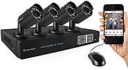 Amcrest 720P HD Over Analog (HDCVI) 4CH Video Security System - Four 1.0 MP Weatherproof IP66 Bullet Cameras, 65ft IR...