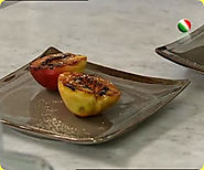 Speciale Dolci di Natale: Pesche grigliate con miele e zenzero.