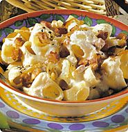 La cucina di Susana: Chifferi alla rusticana con pancetta e caprini.