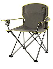 Quik Chair Heavy Duty 1/4 Ton Capacity Folding Chair with Carrying Bag (Grey)