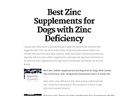 Best Zinc Supplements for Dogs with Zinc Deficiency