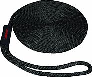 SeaSense Solid Braid MFP Dock Line with Chafe Guard, 1/2-Inch X 15-Foot, Black