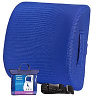 The Lumbar Back Support Cushion, Contoured Memory Foam Pillow For Chair Or Car | Corrects Posture & Eases Lower Back ...