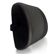 *LUMBAR ROYALE* Lumbar Support Chair Cushion. Luxurious, Breathable Cover. BEST Low Back Pain Cushion. Premium Memory...