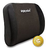 BackGuard™ - Premium Lower Back Pain Cushion - Proprietary Density Memory Foam Lumbar Cushion Provides Healthy Back S...