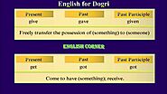 English irregular verbs list [Dogri]/अंग्रेजी क्रियाएं
