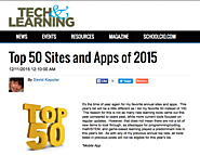 TechLearning's David Kapuler introduces some hot choices in his: Top 50 Sites and Apps of 2015 | Tech Learning