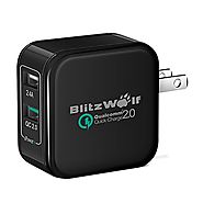 Quick Charge 2.0 Wall Charger,BlitzWolf® QC2.0+2.4A 30W Dual Port USB Charger with Qualcomm Certified for iPhone 6/6S...