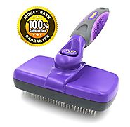 #1 Best Quality Self Cleaning Slicker Brush - Gently Removes Loose Undercoat, Mats and Tangled Hair - Your Dog or Cat...