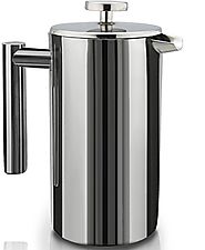 SterlingPro Double Wall Stainless Steel French Coffee Press, 1 Liter