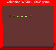 Valentine Word Drop Game