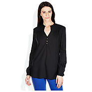 Buy ELLE Black Viscose Tunic at Best Price Rs.1,079 Online