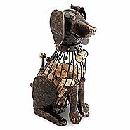 Cool and Fun Metal Bronze Dog Cork Holder