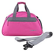 MIER 19inch Half Dome Travel Duffel Bag Women Sports Gym Bag with Shoe Compartment (Pink)