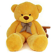 AVSHUB Teddy Bear for Girl Big Giant Life Size Birthday/Return Gifts for Kids Girls Boys and Friends (4 Feet,Yellow)