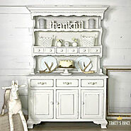 Thankful for this fancy white cabinet upcycle by Tracey's Fancy