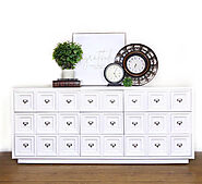 Faux Card Catalog in Pure White