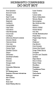 Printable List of Monsanto Owned "Food" Producers