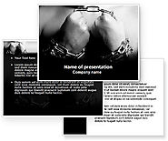 Chained Man PowerPoint Template