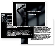 Silhouette Of Naked Girl PowerPoint Template