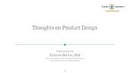 Thoughts on Product Design | Guest Lecture Tilburg University