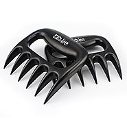 MaxyLife Wolverine Meat Claws-Pulled Pork Shredder Claws [Strong Version 2.0]-BBQ Meat Handler Forks (Black)