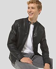 Upgrade Your Wardrobe with the Mens Claiborn Black Cafe Racer Jacket - Order Now!