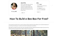 How To Build a Bee Box For Free?