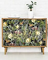 Upcycled Furniture with Wallpaper