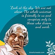 Inspiring Quotes of Dr. APJ Abdul Kalam About Chasing Dreams - Blissful Reads