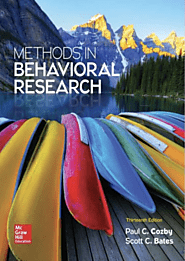 Methods in Behavioral Research 13th Edition - ISBN-13: 9781259676987