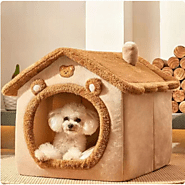 Foldable Deep Sleep Pet Cat House Indoor Winter Warm Cozy Kennel Tent Chihuahua Cat Nest Cushion Removable Pet Produc...