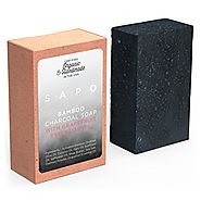 SAPO Bamboo Charcoal Soap Bar - All Natural USA Handmade & Organic