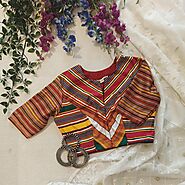 Rani Green Multicoloured Gaji Silk Blouse – Godhuli