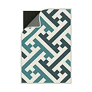 Interlaced Magic Keys Green Washable Rug – Mercirugs