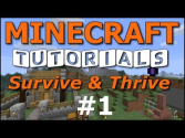 Minecraft Tutorials - E01 How to Survive your First Night (UPDATED!)