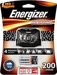 Energizer High Performance LED Headlamp with Batteries Included, Grey/Black