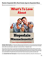 Real Estate Agents Hopedale Mass