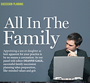 Keeping it in the family ............who takes over if your advisor is ill?  Forum Advocis Magazine