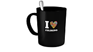 I Love Coloring Mug with FREE shipping for limited time!