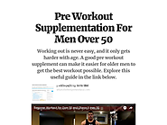 Pre Workout Supplementation For Men Over 50