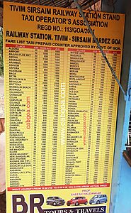 Thivim Railway Station Taxi Service