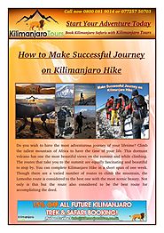 You Can Succeed on Your Kilimanjaro Hike